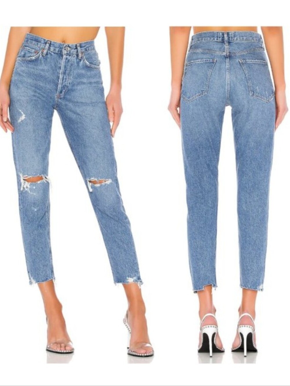 Agolde Jaimie Jeans Distressed Denim Stretch